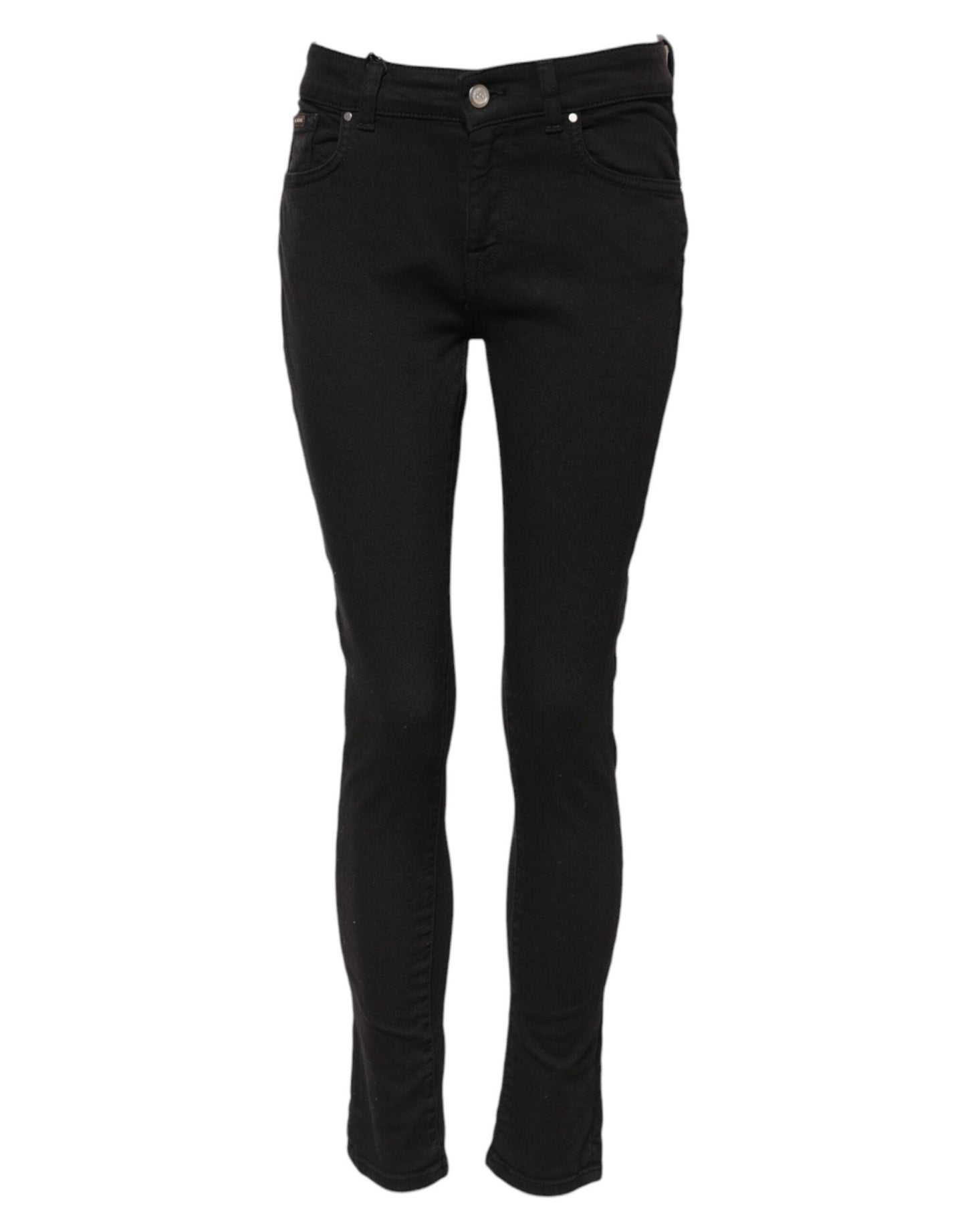 Dolce & Gabbana Black Cotton Skinny Mid Waist Denim Jeans – IT38 | XS par Dolce & Gabbana | Disponible sur Sandy Store ByNet