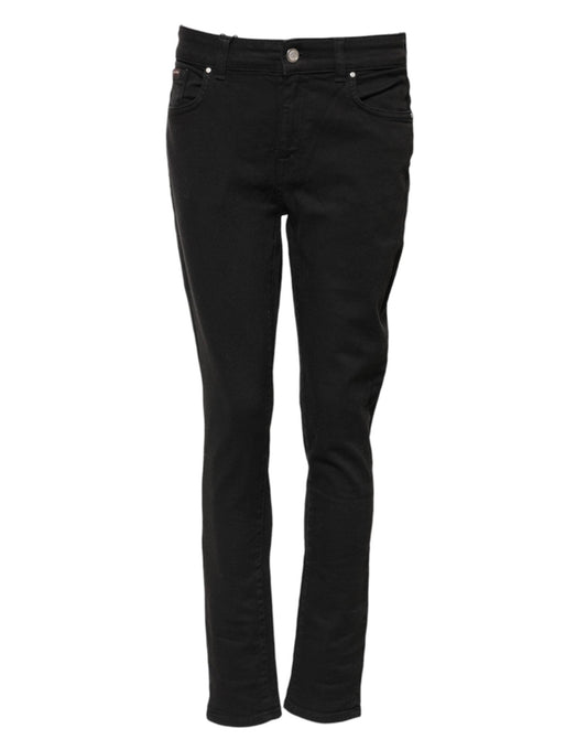 Dolce & Gabbana Black Cotton Skinny Mid Waist Denim Jeans – IT42|M par Dolce & Gabbana | Disponible sur Sandy Store ByNet