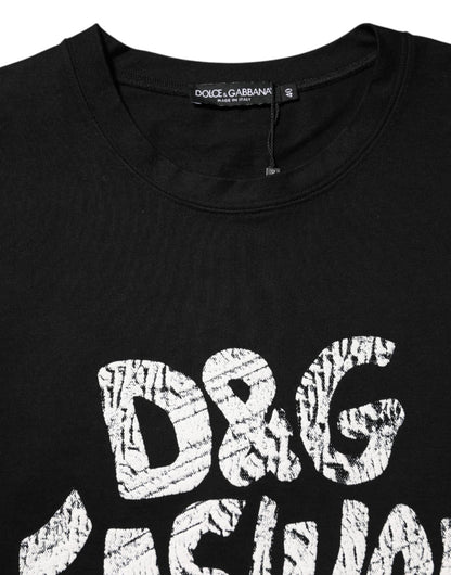 Dolce & Gabbana Black Cotton Sleeveless DG Fashion Top – IT40|S par Dolce & Gabbana | Disponible sur Sandy Store ByNet