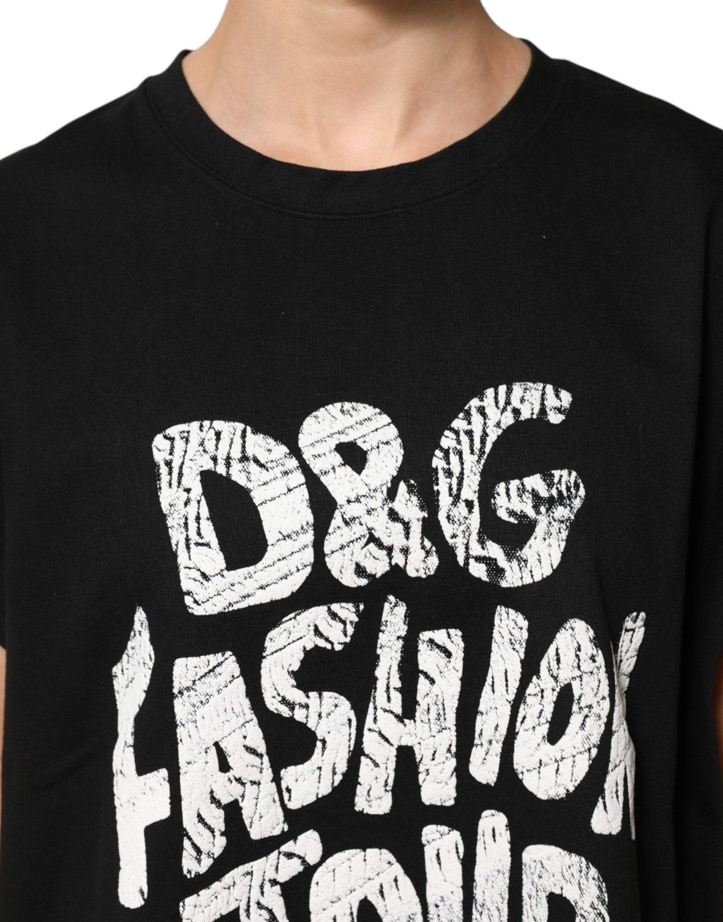 Dolce & Gabbana Black Cotton Sleeveless DG Fashion Top – IT40|S par Dolce & Gabbana | Disponible sur Sandy Store ByNet
