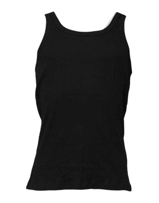 Dolce & Gabbana Black Cotton Sleeveless Underwear Tank T-shirt – IT7 | XL par Dolce & Gabbana | Disponible sur Sandy Store ByNet