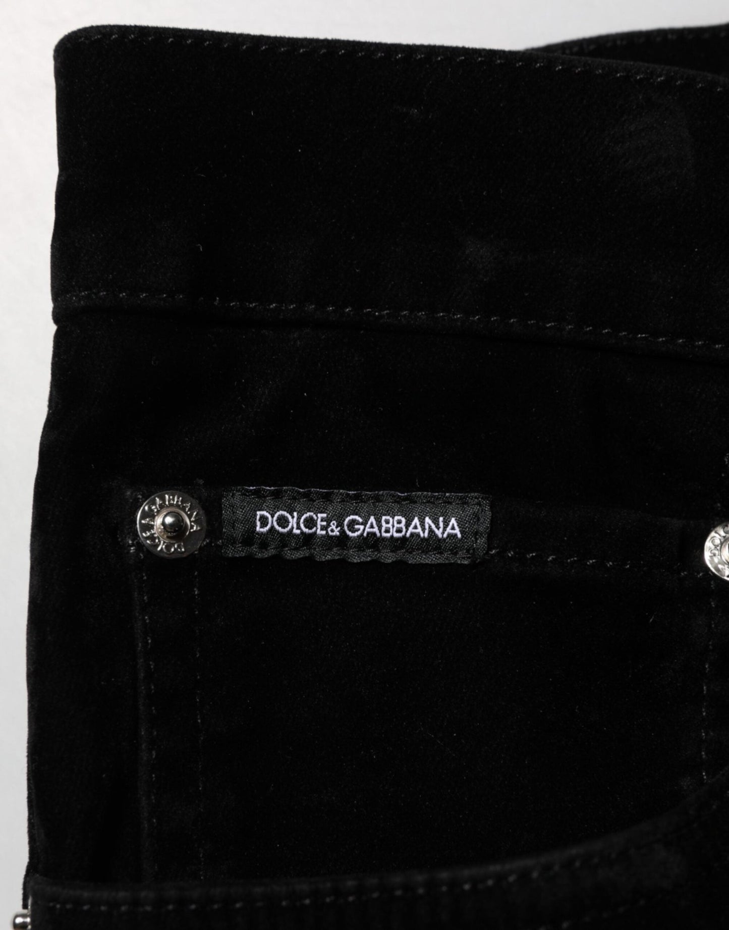 Dolce & Gabbana Black Cotton Slim Fit Denim Trouser Jeans – IT60 | 3XL par Dolce & Gabbana | Disponible sur Sandy Store ByNet