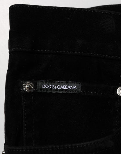 Dolce & Gabbana Black Cotton Slim Fit Denim Trouser Jeans – IT60 | 3XL par Dolce & Gabbana | Disponible sur Sandy Store ByNet