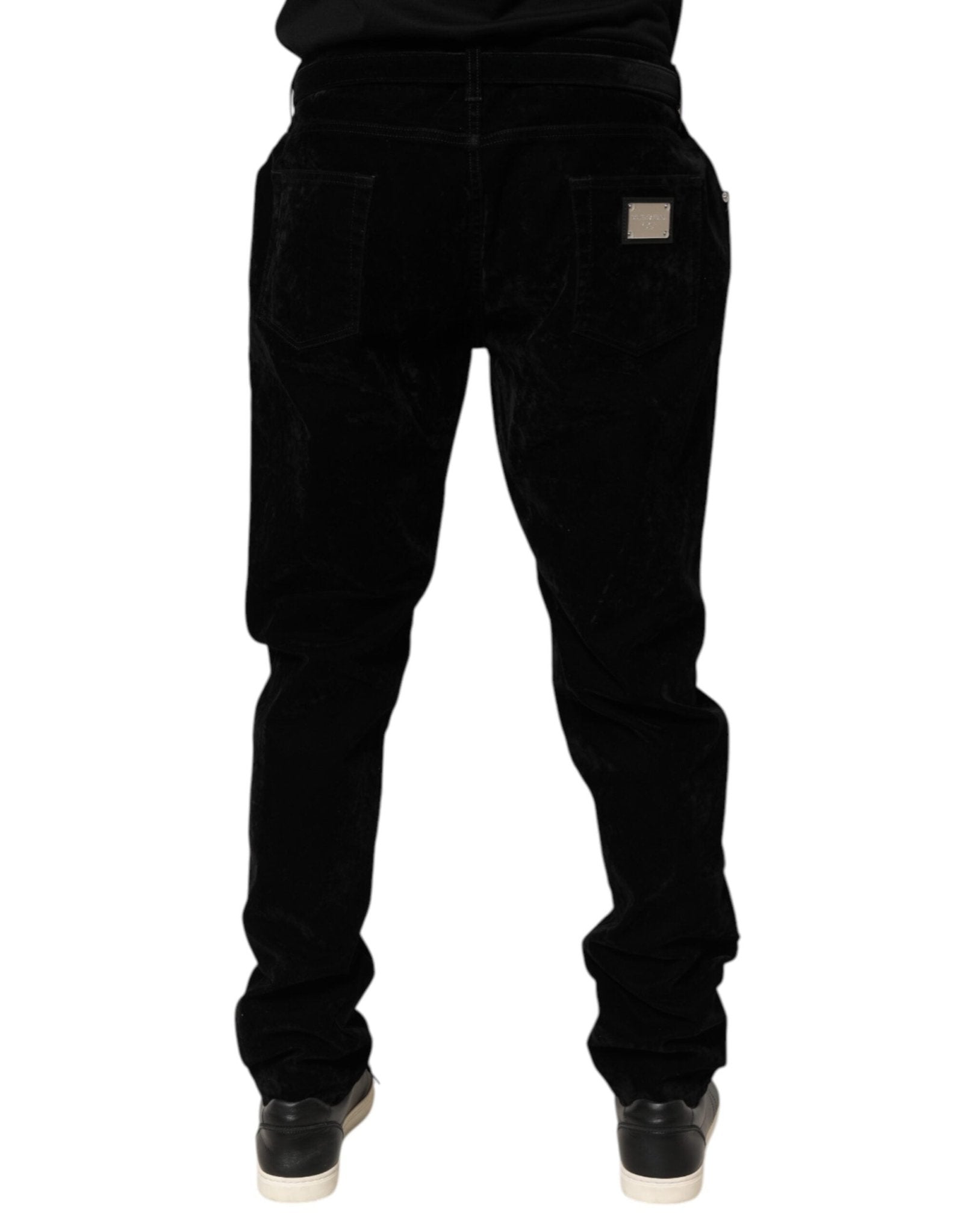 Dolce & Gabbana Black Cotton Slim Fit Denim Trouser Jeans – IT60 | 3XL par Dolce & Gabbana | Disponible sur Sandy Store ByNet