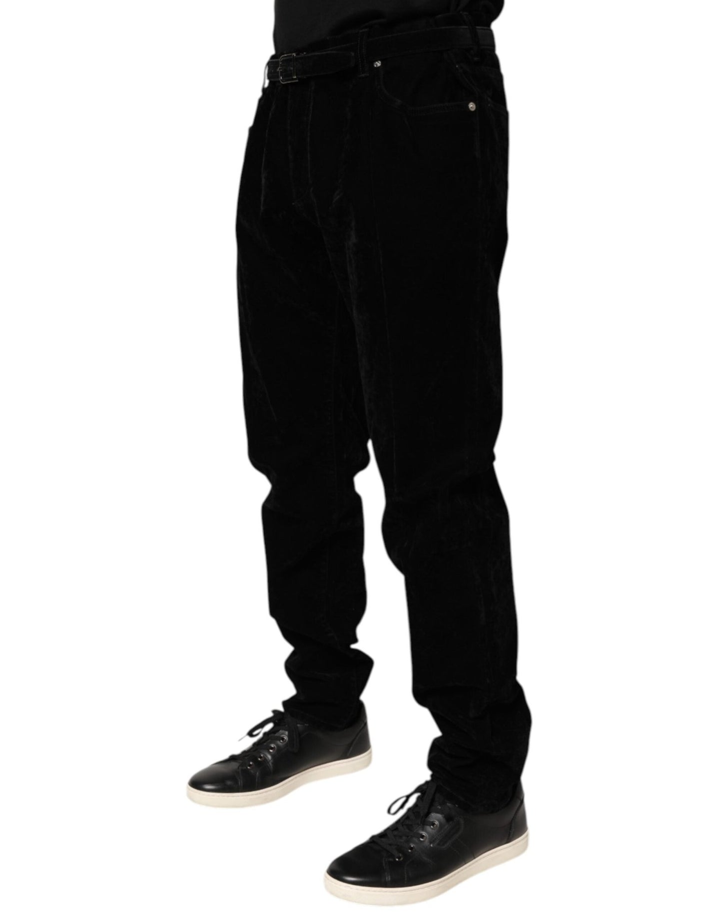 Dolce & Gabbana Black Cotton Slim Fit Denim Trouser Jeans – IT60 | 3XL par Dolce & Gabbana | Disponible sur Sandy Store ByNet