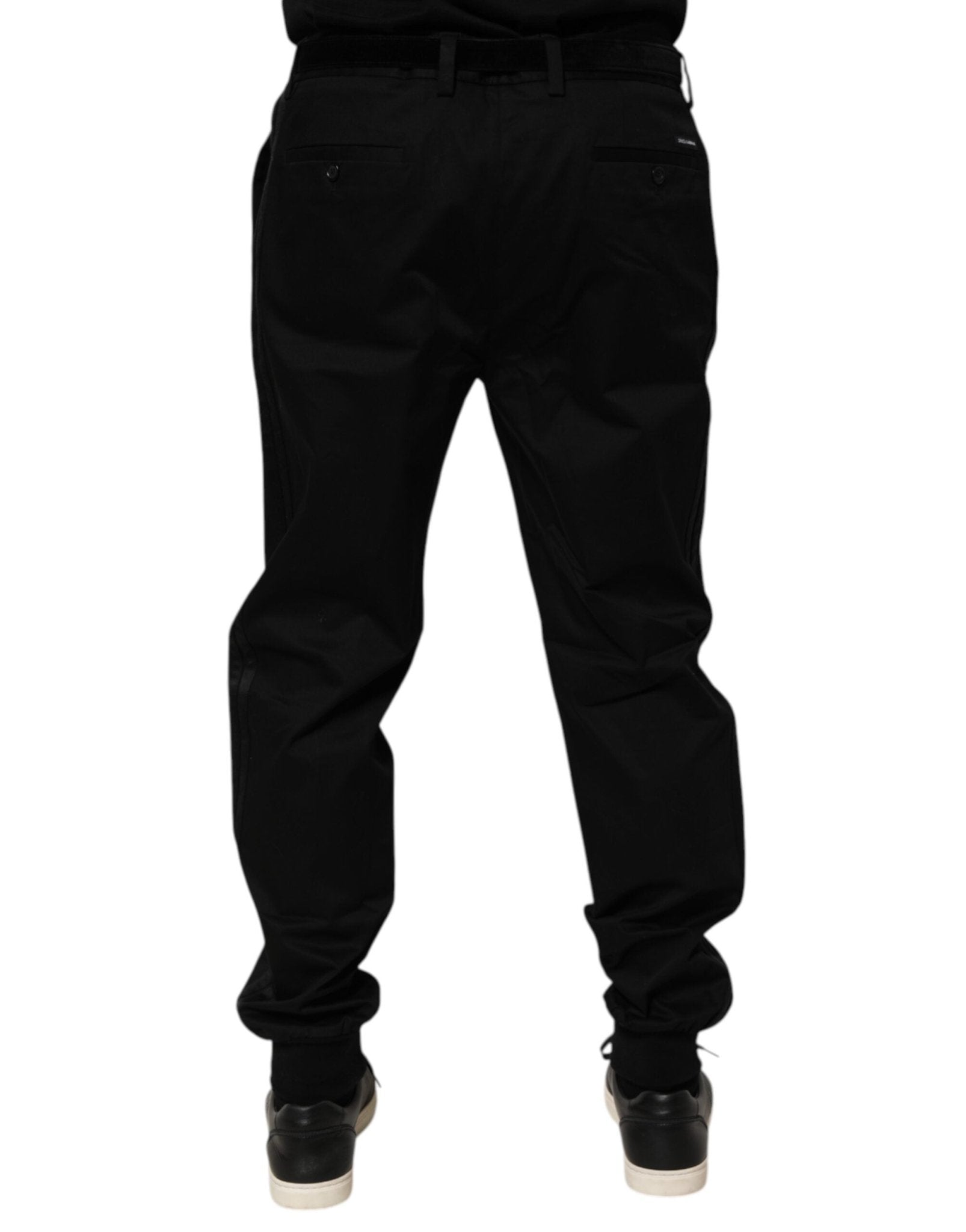 Dolce & Gabbana Black Cotton Stretch Casual Trouser Pants – IT58 | XXL par Dolce & Gabbana | Disponible sur Sandy Store ByNet
