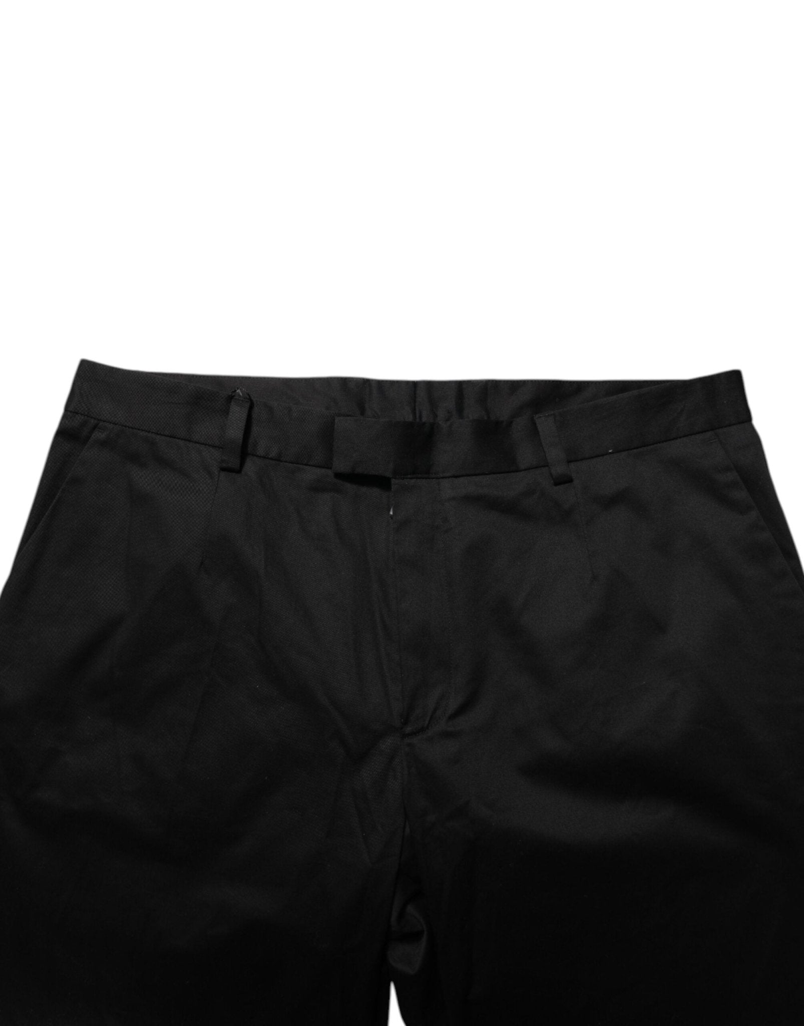Dolce & Gabbana Black Cotton Stretch Casual Trouser Pants – IT58 | XXL par Dolce & Gabbana | Disponible sur Sandy Store ByNet