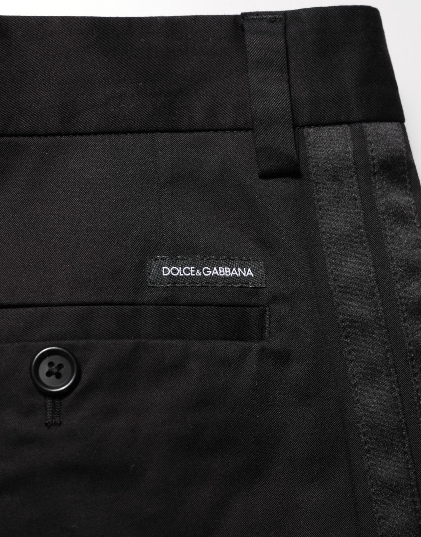 Dolce & Gabbana Black Cotton Stretch Casual Trouser Pants – IT58 | XXL par Dolce & Gabbana | Disponible sur Sandy Store ByNet