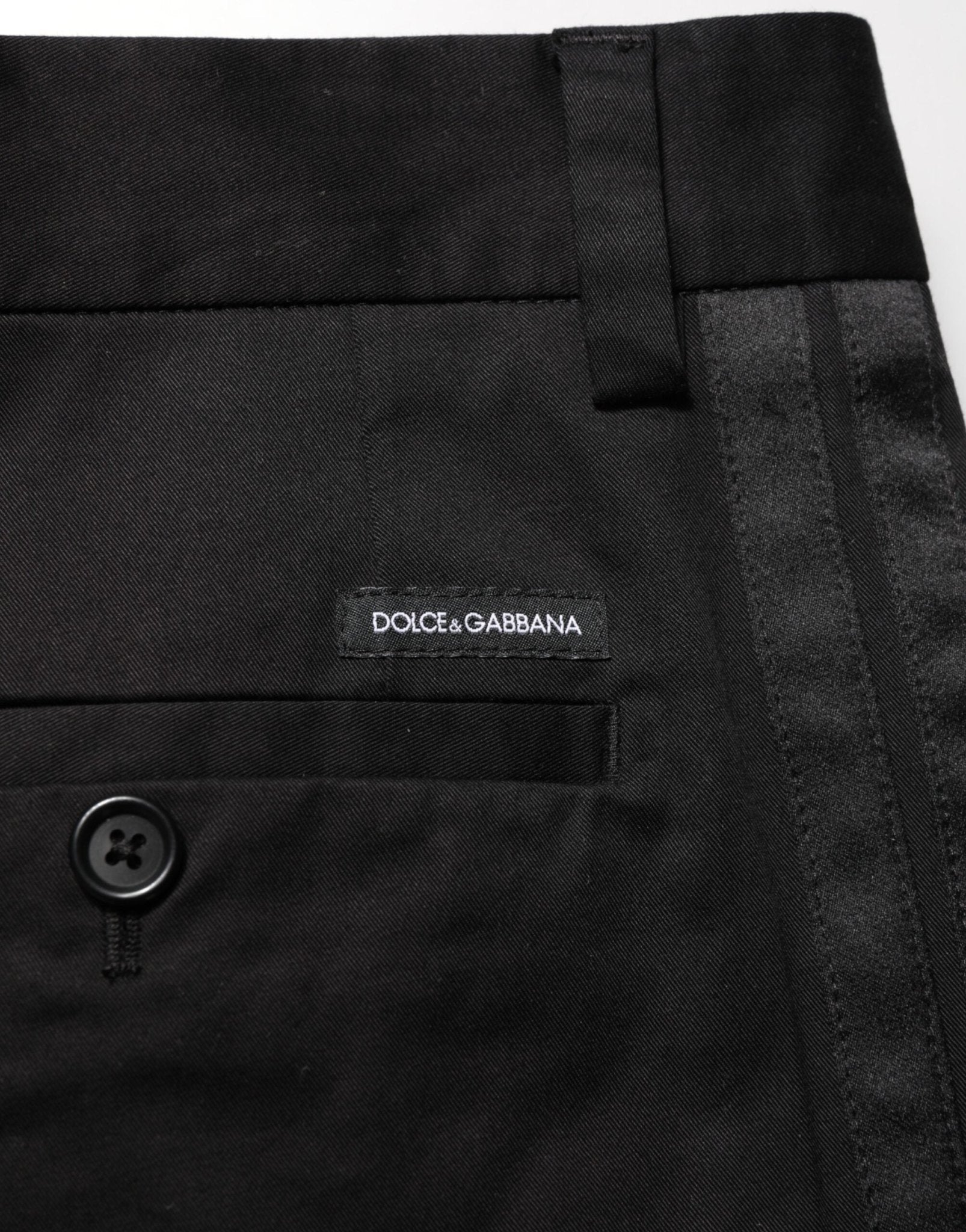 Dolce & Gabbana Black Cotton Stretch Casual Trouser Pants – IT58 | XXL par Dolce & Gabbana | Disponible sur Sandy Store ByNet