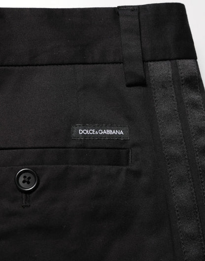 Dolce & Gabbana Black Cotton Stretch Casual Trouser Pants – IT58 | XXL par Dolce & Gabbana | Disponible sur Sandy Store ByNet