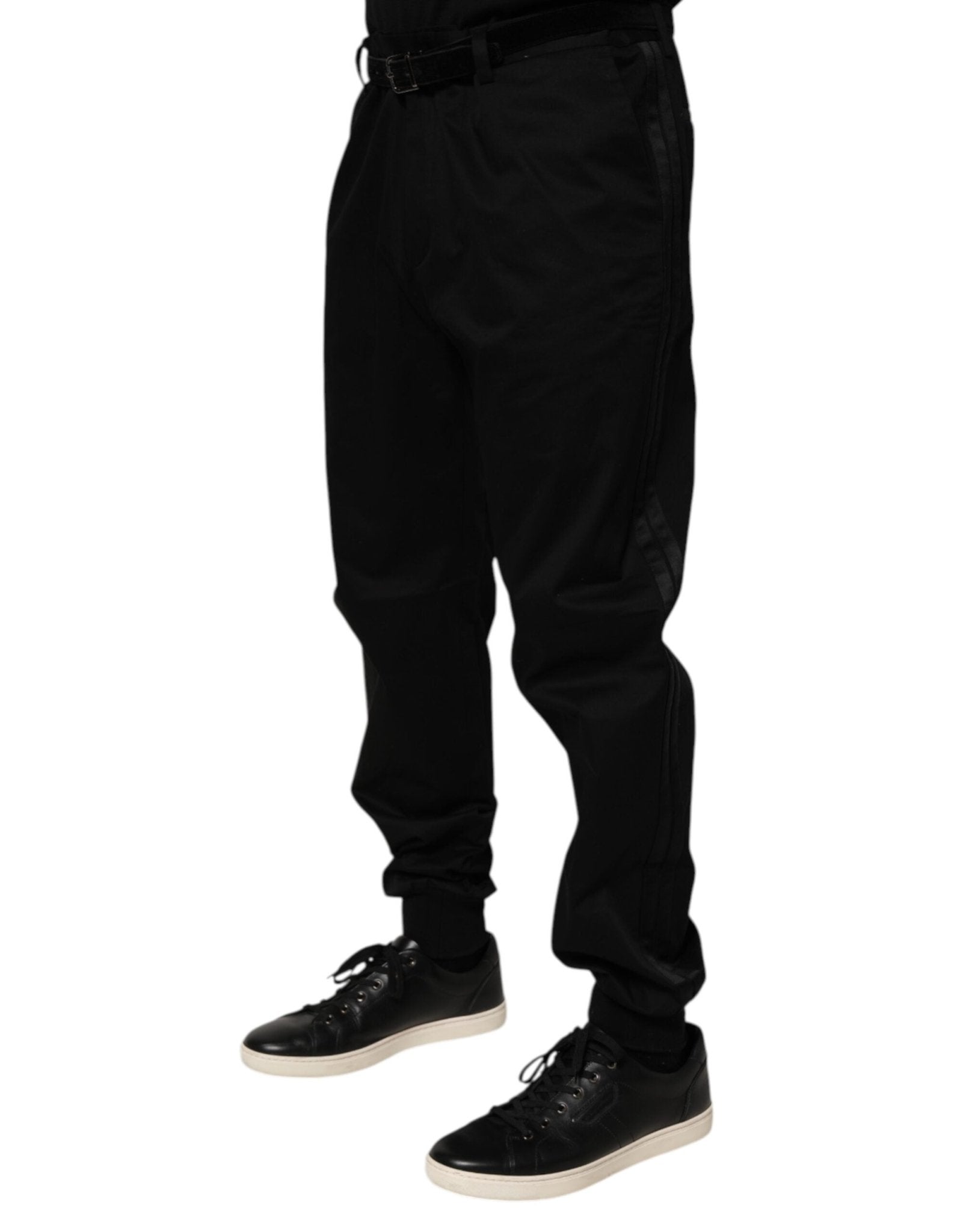 Dolce & Gabbana Black Cotton Stretch Casual Trouser Pants – IT58 | XXL par Dolce & Gabbana | Disponible sur Sandy Store ByNet