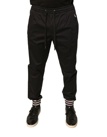 Dolce & Gabbana Black Cotton Stretch Jogger Sweatpants Pants – IT50 | L par Dolce & Gabbana | Disponible sur Sandy Store ByNet