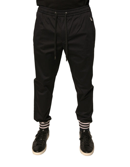 Dolce & Gabbana Black Cotton Stretch Jogger Sweatpants Pants – IT50 | L par Dolce & Gabbana | Disponible sur Sandy Store ByNet