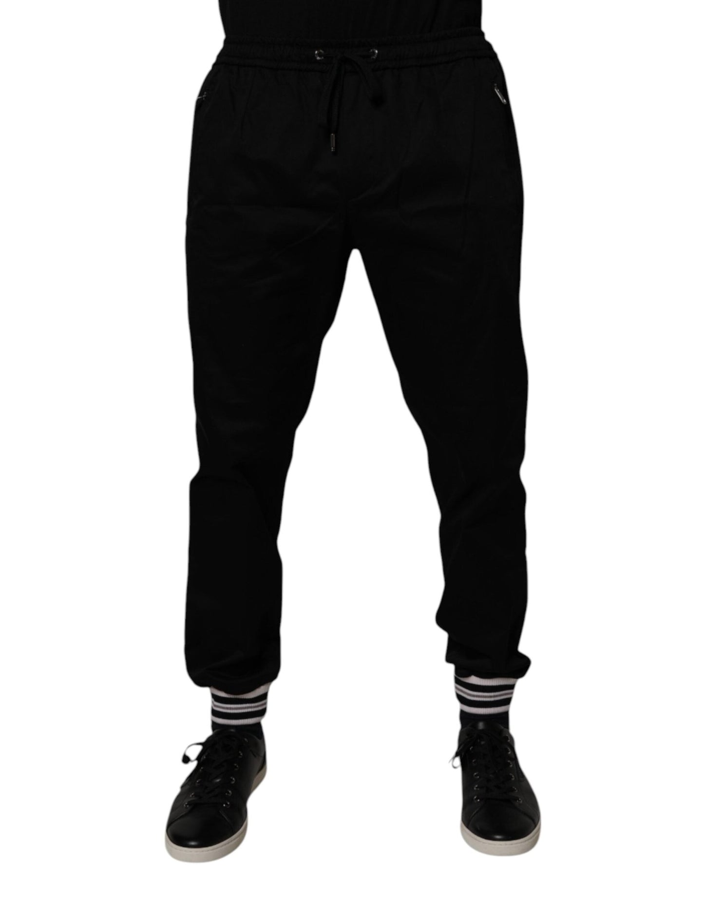 Dolce & Gabbana Black Cotton Stretch Jogger Sweatpants Pants – IT50 | L par Dolce & Gabbana | Disponible sur Sandy Store ByNet
