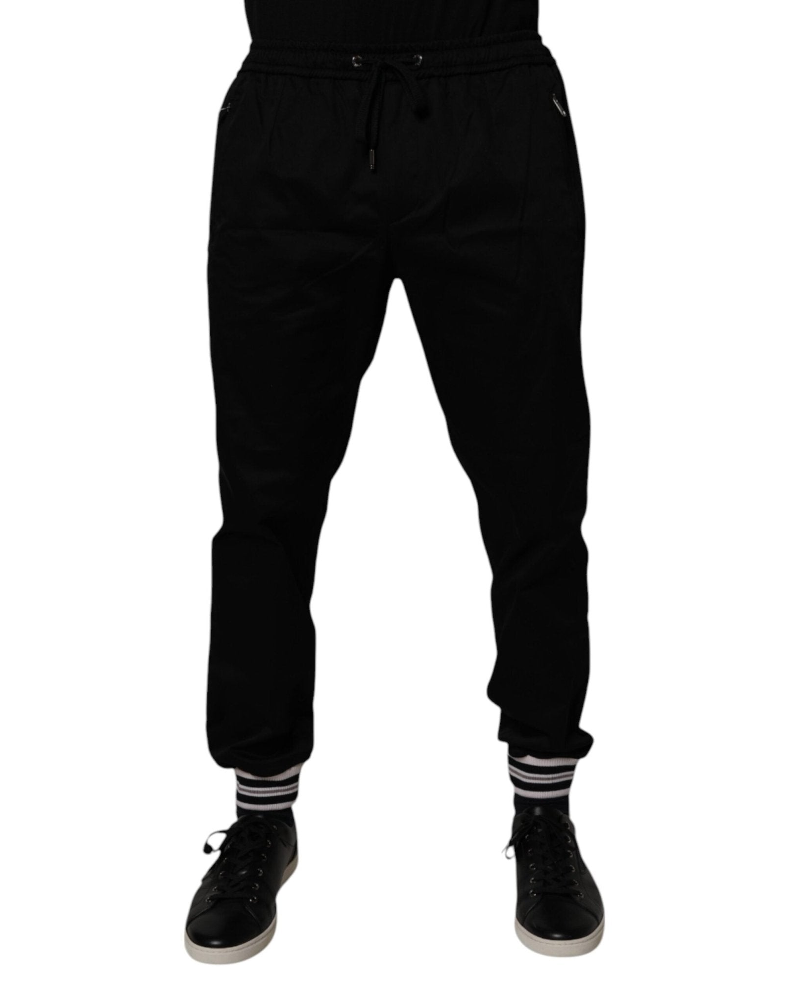 Dolce & Gabbana Black Cotton Stretch Jogger Sweatpants Pants – IT50 | L par Dolce & Gabbana | Disponible sur Sandy Store ByNet