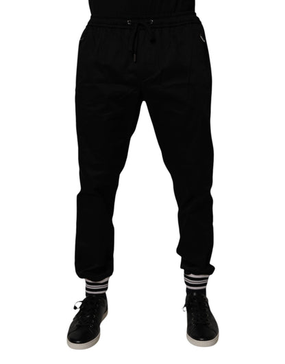 Dolce & Gabbana Black Cotton Stretch Jogger Sweatpants Pants – IT50 | L par Dolce & Gabbana | Disponible sur Sandy Store ByNet
