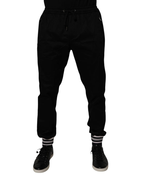 Dolce & Gabbana Black Cotton Stretch Jogger Sweatpants Pants – IT50 | L par Dolce & Gabbana | Disponible sur Sandy Store ByNet