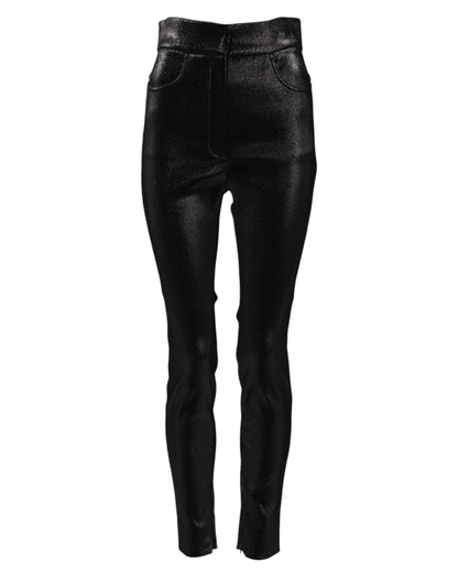 Dolce & Gabbana Black Cotton Stretch Lurex Thread Skinny Pants – IT40|S par Dolce & Gabbana | Disponible sur Sandy Store ByNet