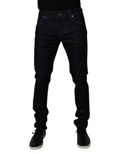 Dolce & Gabbana Black Cotton Stretch Men Skinny Denim Jeans – IT52 | XL par Dolce & Gabbana | Disponible sur Sandy Store ByNet