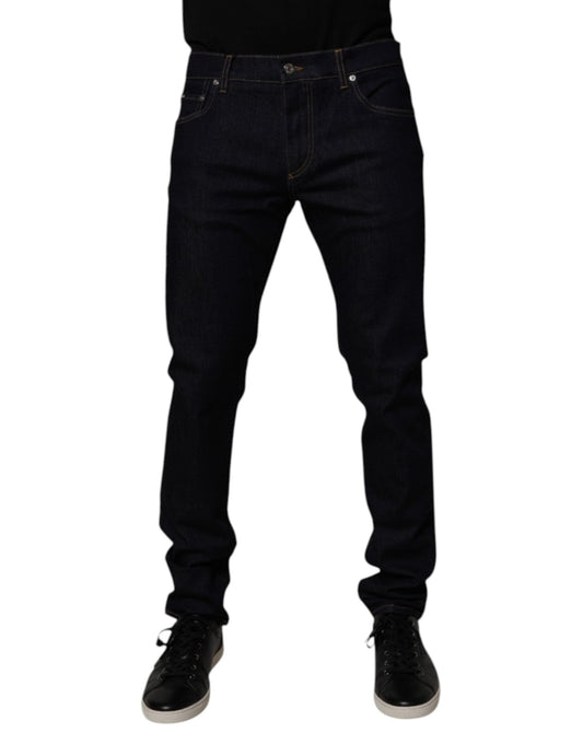 Dolce & Gabbana Black Cotton Stretch Men Skinny Denim Jeans – IT52 | XL par Dolce & Gabbana | Disponible sur Sandy Store ByNet