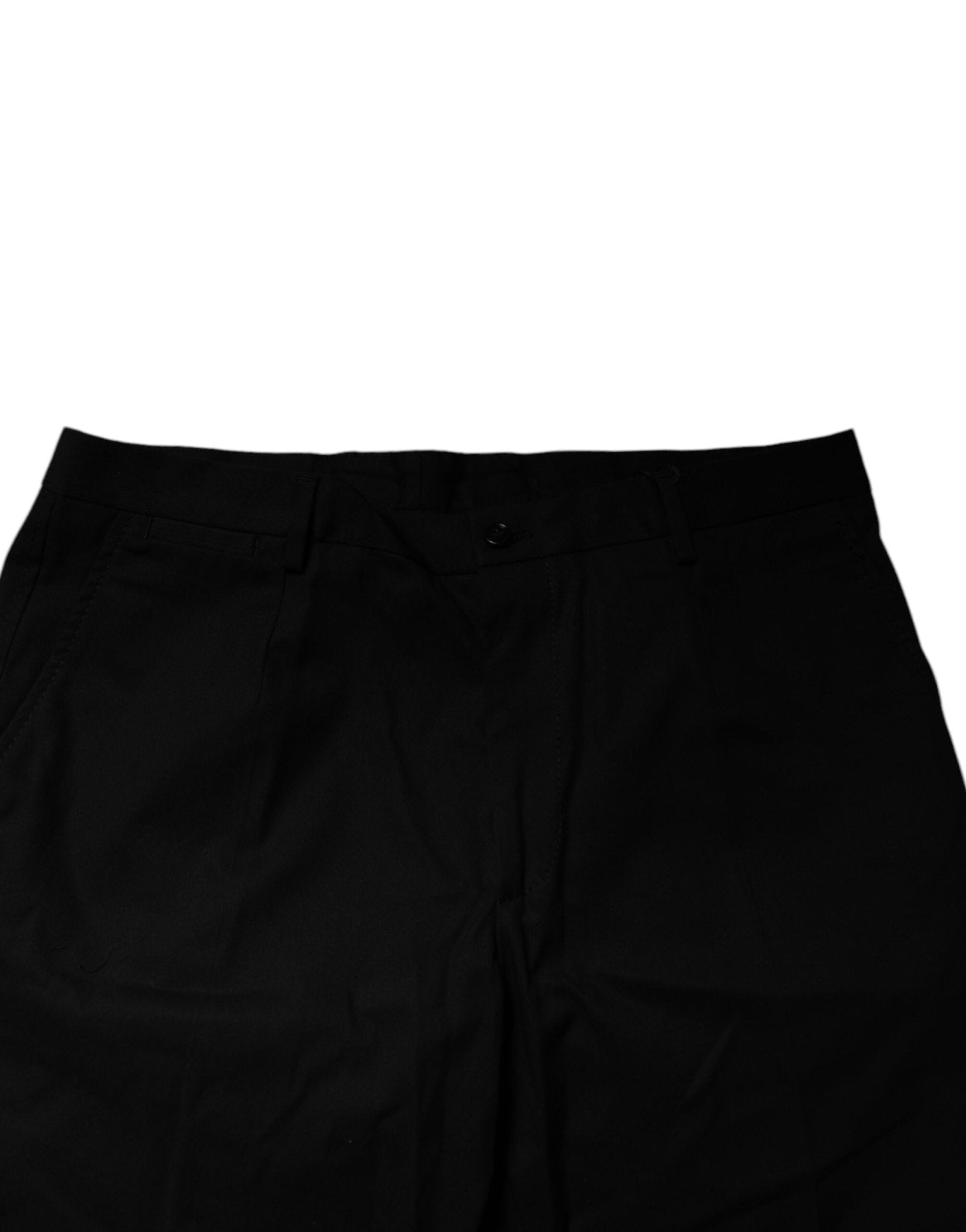 Dolce & Gabbana Black Cotton Stretch Mid Waist Bermuda Shorts - Sandy Store ByNet