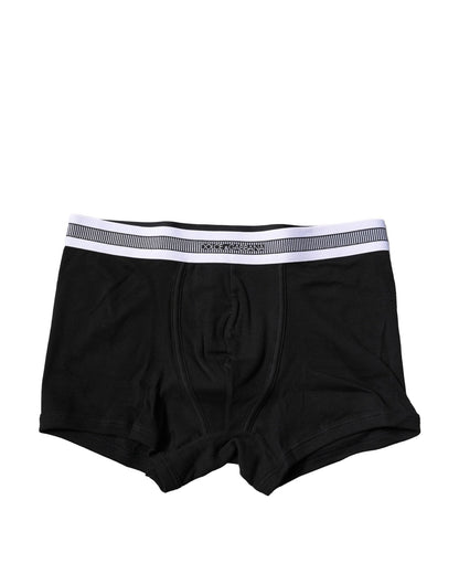 Dolce & Gabbana Black Cotton Stretch Regular Boxer Underwear – IT3 | XS par Dolce & Gabbana | Disponible sur Sandy Store ByNet