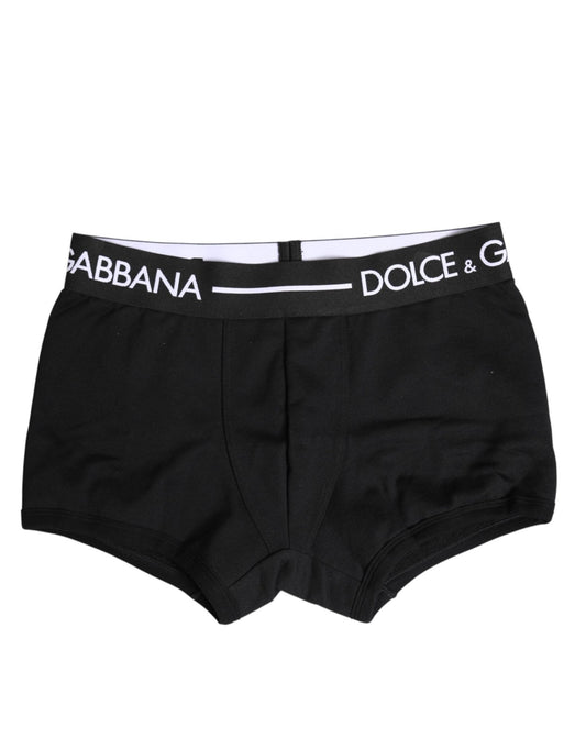 Dolce & Gabbana Black Cotton Stretch Regular Boxer Underwear – IT4 | S par Dolce & Gabbana | Disponible sur Sandy Store ByNet