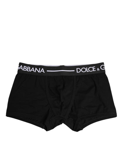 Dolce & Gabbana Black Cotton Stretch Regular Boxer Underwear – IT4 | S par Dolce & Gabbana | Disponible sur Sandy Store ByNet
