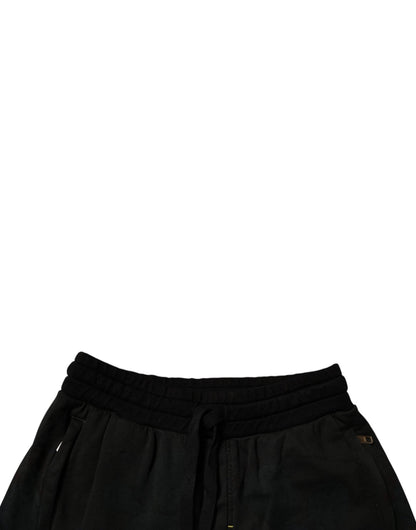 Dolce & Gabbana Black Cotton Sweatshorts Men Bermuda Shorts - Sandy Store ByNet
