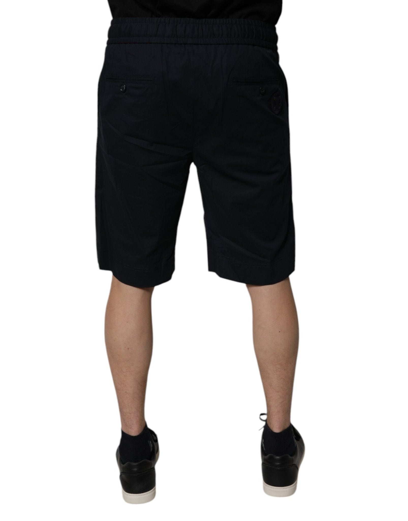 Dolce & Gabbana Black Cotton Sweatshorts Men Bermuda Shorts - Sandy Store ByNet