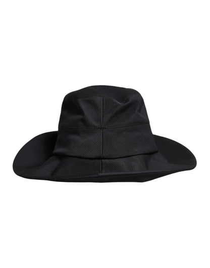 Dolce & Gabbana Black Cotton Wide Brim Fedora Hat – 57 cm|S par Dolce & Gabbana | Disponible sur Sandy Store ByNet