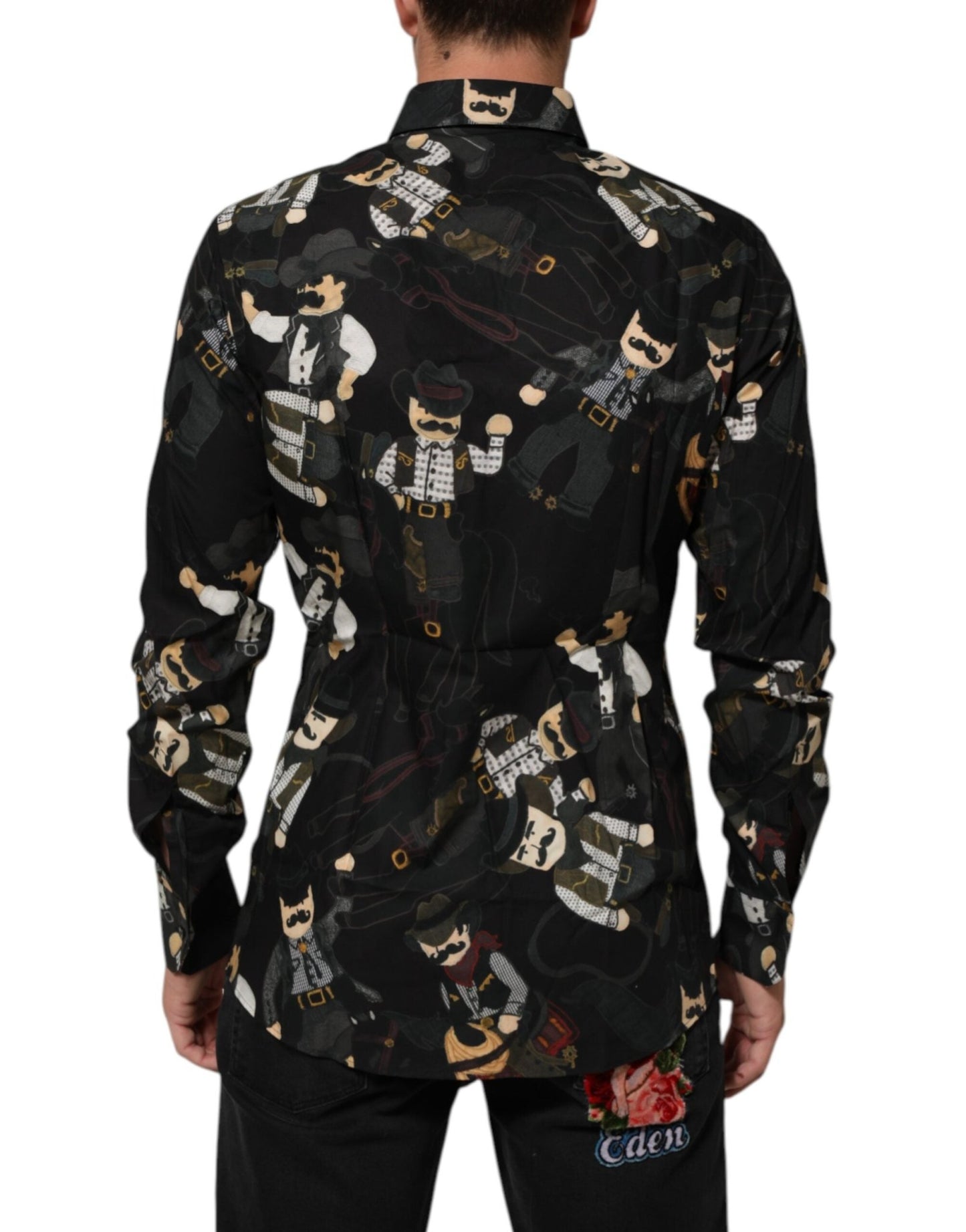 Dolce & Gabbana Black Cowboy Collared GOLD Formal Dress Shirt – IT41 | L par Dolce & Gabbana | Disponible sur Sandy Store ByNet