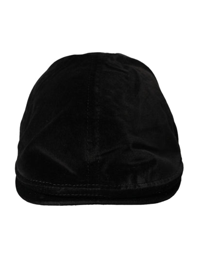 Dolce & Gabbana Black Crown Cotton Newsboy Hat Men - Sandy Store ByNet