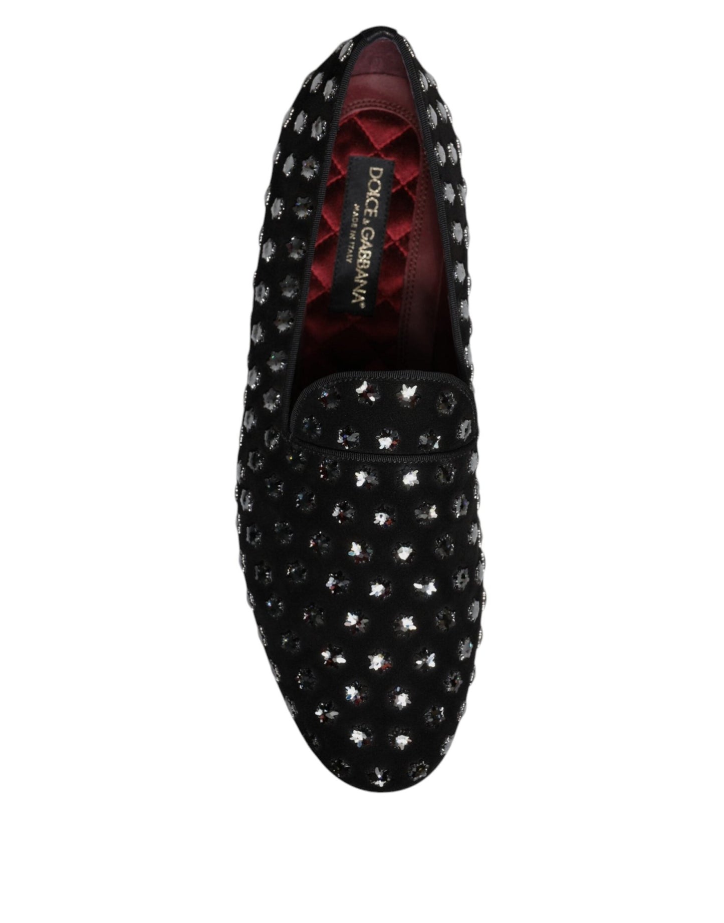 Dolce & Gabbana Black Crystal Embellished Loafers Dress Shoes - Sandy Store ByNet