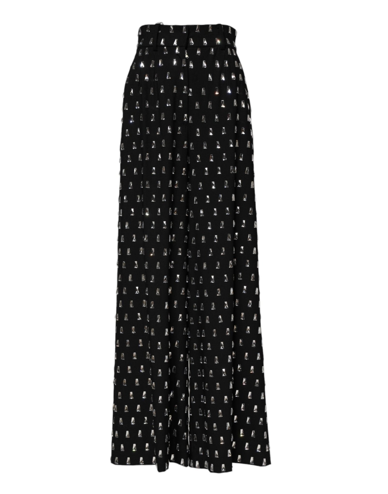 Dolce & Gabbana Black Crystal Embellished Wide Leg Pants – IT40|S par Dolce & Gabbana | Disponible sur Sandy Store ByNet