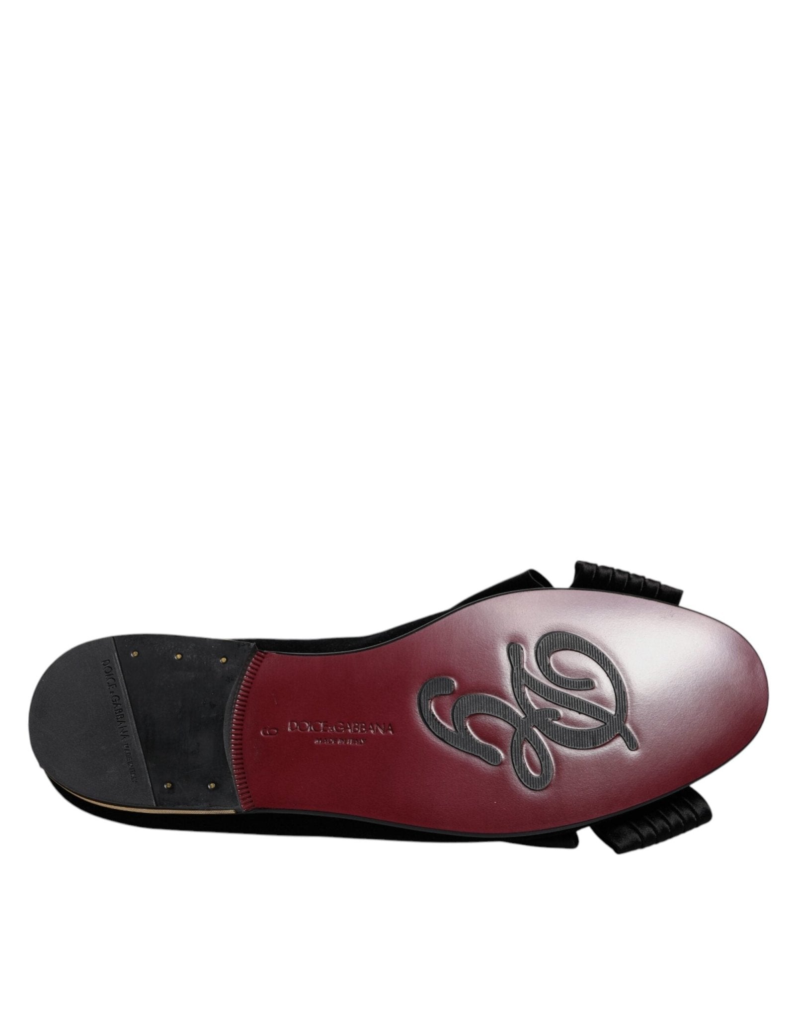Dolce & Gabbana Black Crystal Flats Men Loafers Dress Shoes - Sandy Store ByNet