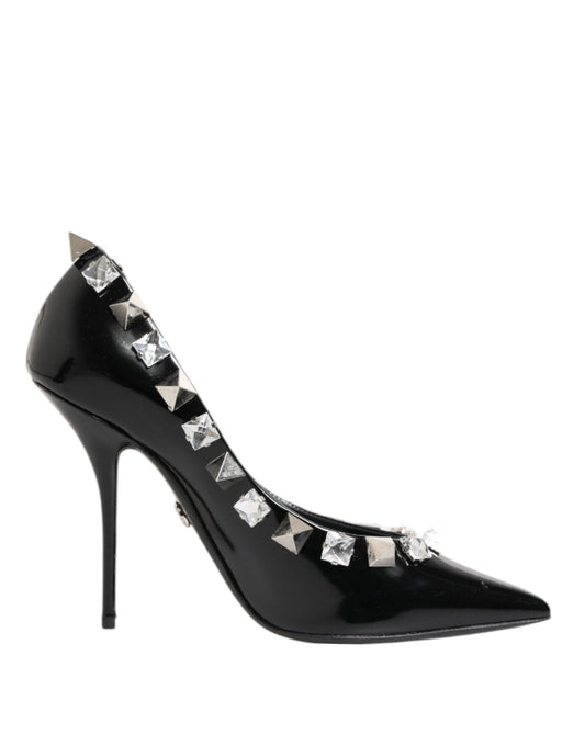 Dolce & Gabbana Black Crystals Studs Stiletto Pumps Shoes – EU39/US8.5 par Dolce & Gabbana | Disponible sur Sandy Store ByNet