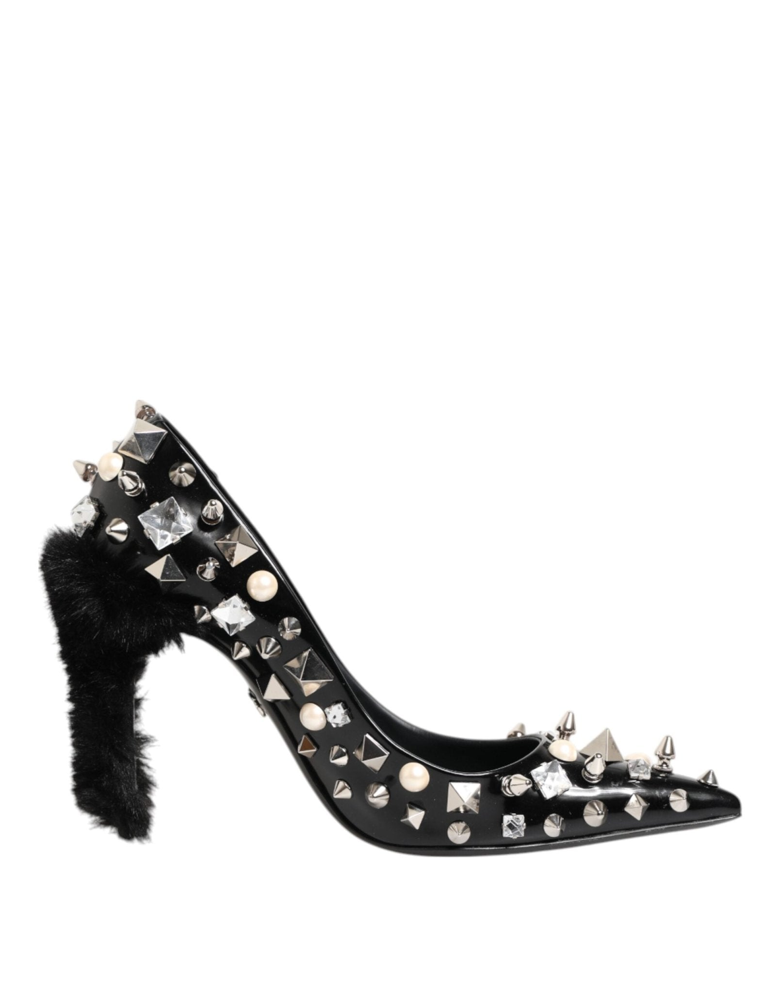 Dolce & Gabbana Black Crystals Studs Stiletto Pumps Shoes – EU39/US8.5 par Dolce & Gabbana | Disponible sur Sandy Store ByNet