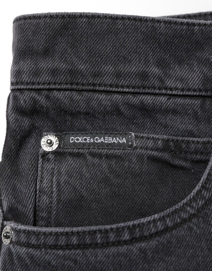 Dolce & Gabbana Black Denim Wide Leg Relaxed Fit Pants Jeans – IT50 | L par Dolce & Gabbana | Disponible sur Sandy Store ByNet