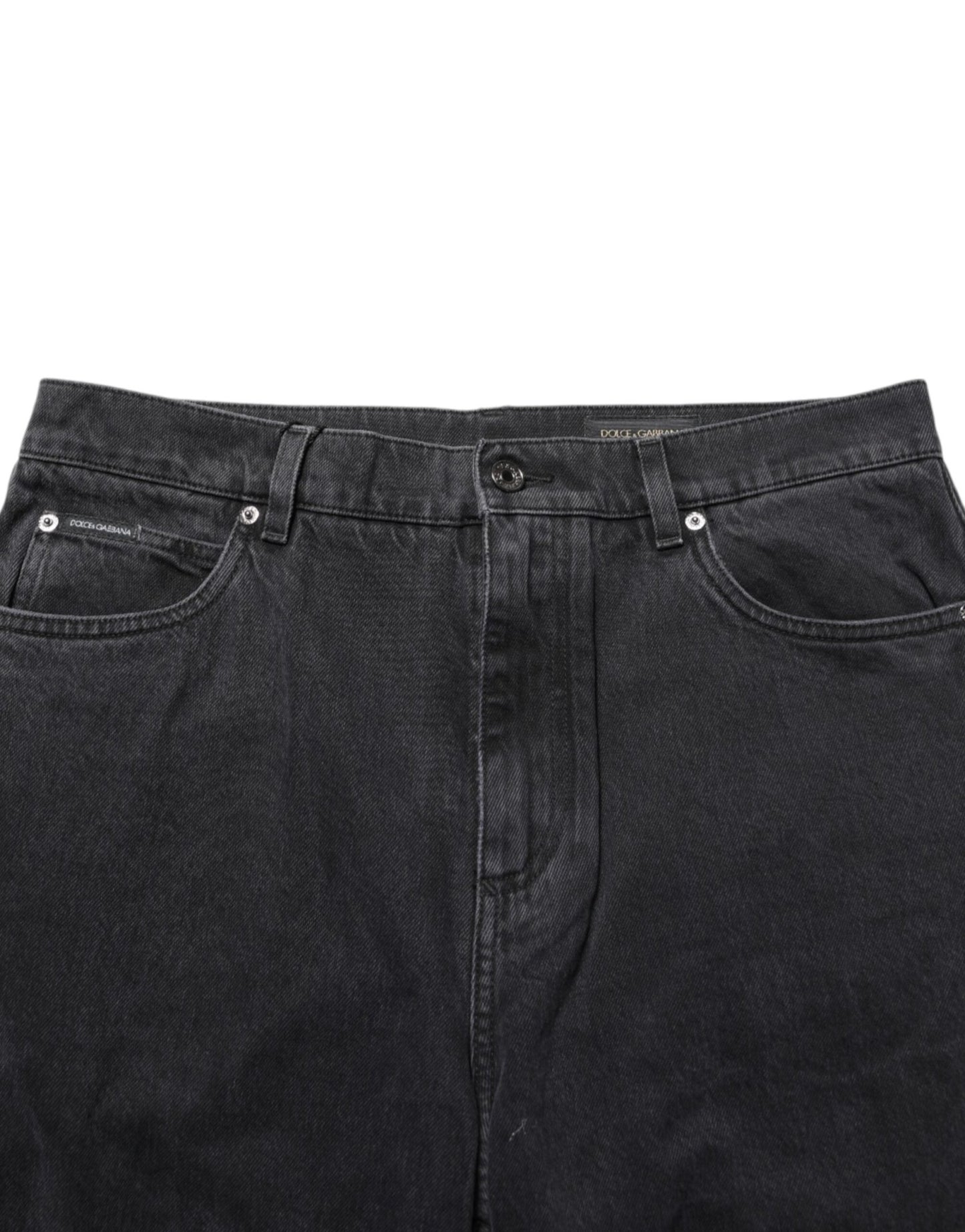 Dolce & Gabbana Black Denim Wide Leg Relaxed Fit Pants Jeans – IT50 | L par Dolce & Gabbana | Disponible sur Sandy Store ByNet