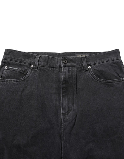 Dolce & Gabbana Black Denim Wide Leg Relaxed Fit Pants Jeans – IT50 | L par Dolce & Gabbana | Disponible sur Sandy Store ByNet