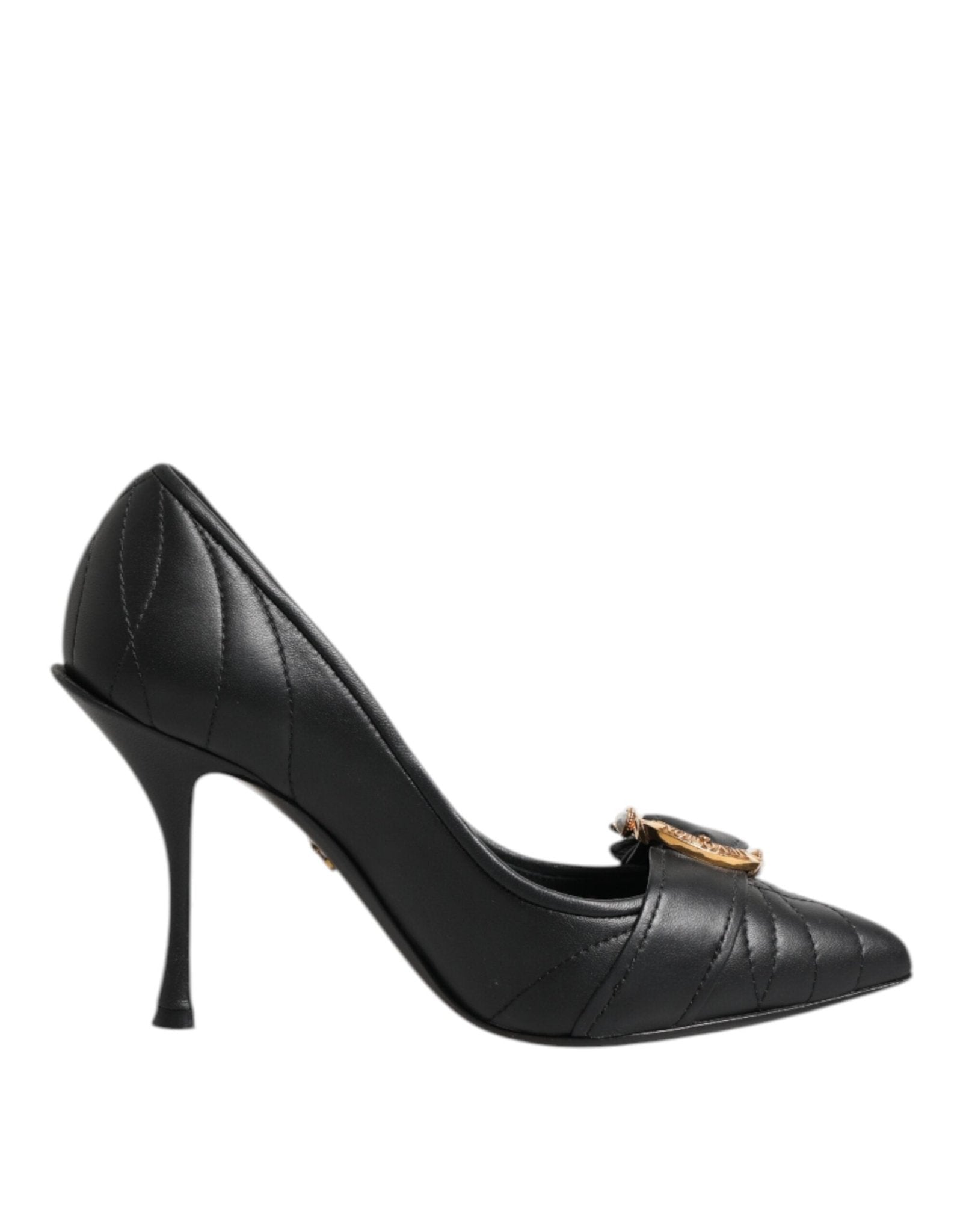 Dolce & Gabbana Black Devotion Leather Heels Pumps Shoes – EU36/US5.5 par Dolce & Gabbana | Disponible sur Sandy Store ByNet