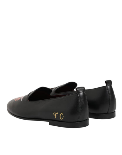 Dolce & Gabbana Black DG Angel Leather Slip On Loafers Shoes – EU43/US10 par Dolce & Gabbana | Disponible sur Sandy Store ByNet