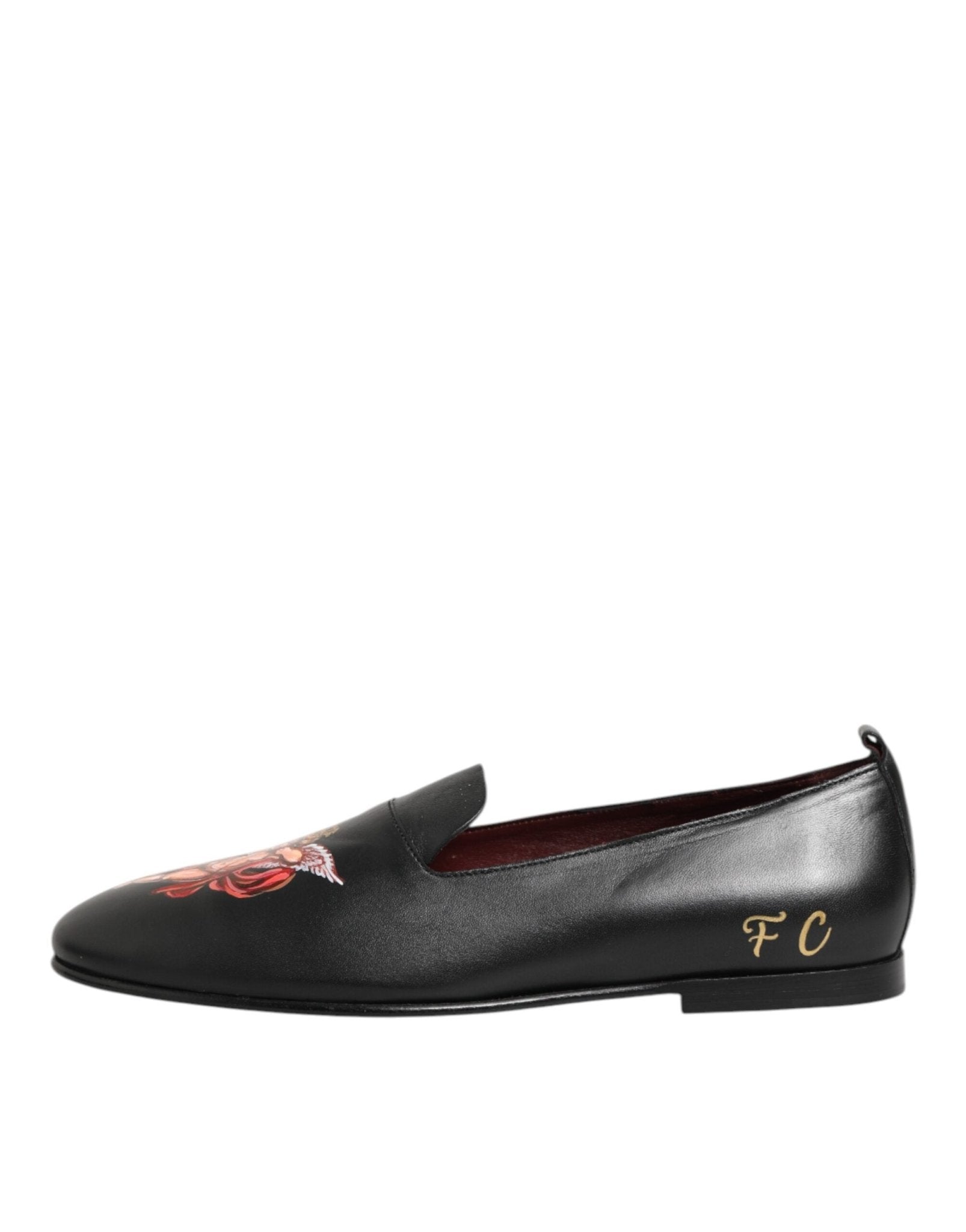 Dolce & Gabbana Black DG Angel Leather Slip On Loafers Shoes – EU43/US10 par Dolce & Gabbana | Disponible sur Sandy Store ByNet