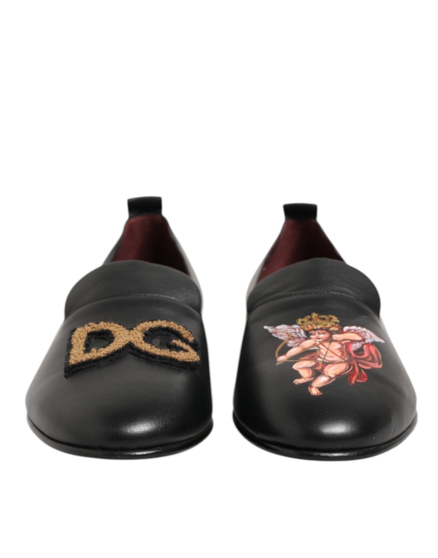 Dolce & Gabbana Black DG Angel Leather Slip On Loafers Shoes – EU43/US10 par Dolce & Gabbana | Disponible sur Sandy Store ByNet