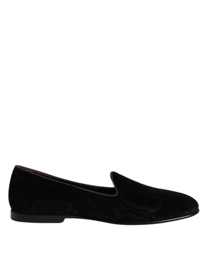 Dolce & Gabbana Black DG Crown Embroidery Loafers Slip On Shoes – EU42/US9 par Dolce & Gabbana | Disponible sur Sandy Store ByNet