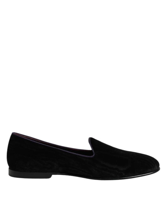Dolce & Gabbana Black DG Crown Embroidery Loafers Slip On Shoes – EU42/US9 par Dolce & Gabbana | Disponible sur Sandy Store ByNet