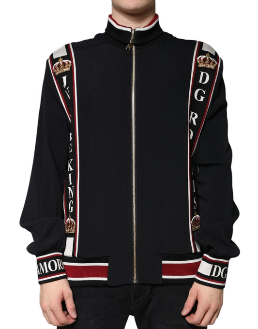 Dolce & Gabbana Black DG King Full Zip Sweatshirt Sweater - Sandy Store ByNet