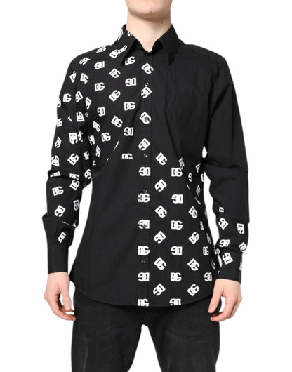 Dolce & Gabbana Black DG Logo Cotton MARTINI Dress Shirt – IT44 | 3XL par Dolce & Gabbana | Disponible sur Sandy Store ByNet