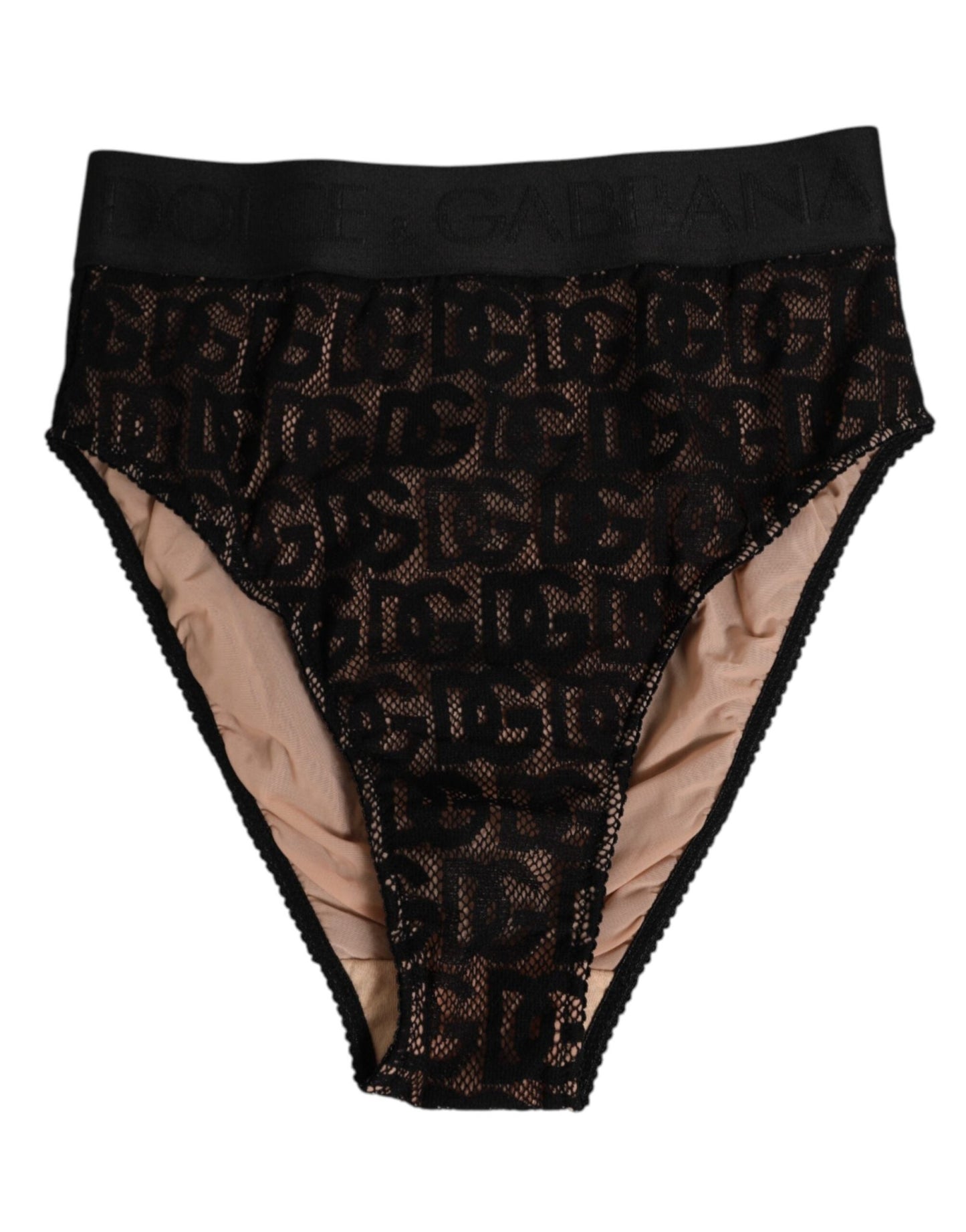 Dolce & Gabbana Black DG Logo Lace High Brief Panty Underwear – IT2 | S par Dolce & Gabbana | Disponible sur Sandy Store ByNet